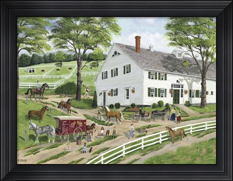 Framed Trimming Hooves at the Stable Print