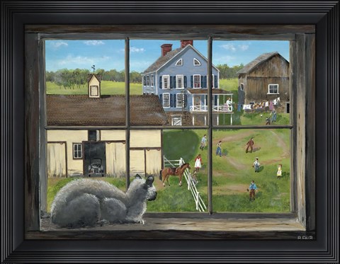 Framed Watching the Game Print