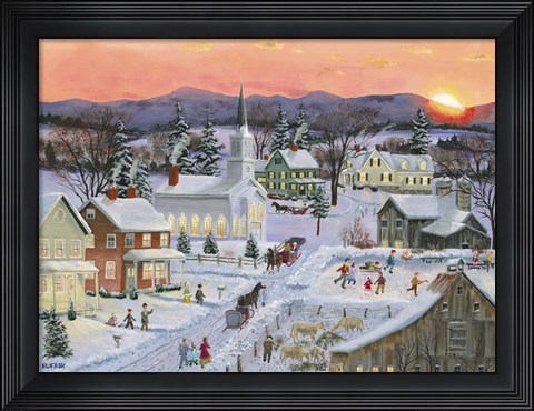 Framed Winter Sunset Print