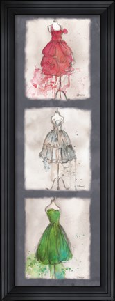 Framed Watercolor Dresses Print