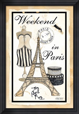 Framed Weekend in Paris Print