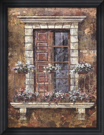 Framed Flora Facade I Print