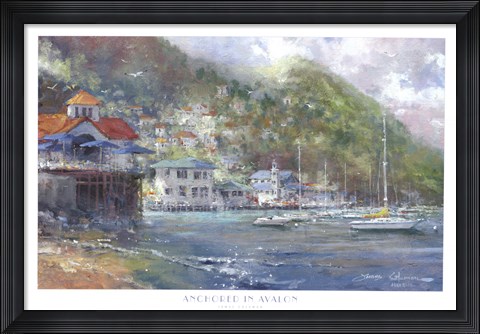 Framed Anchored in Avalon Print
