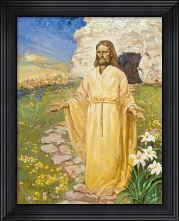 Framed Jesus Has Risen Print