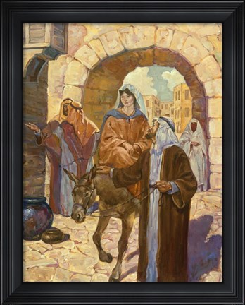 Framed Bethlehem Scene Print