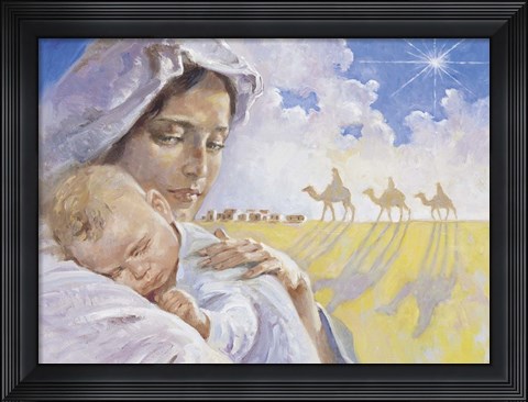 Framed Mary With Baby Jesus Print