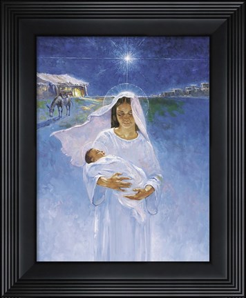 Framed Mary With Jesus Print