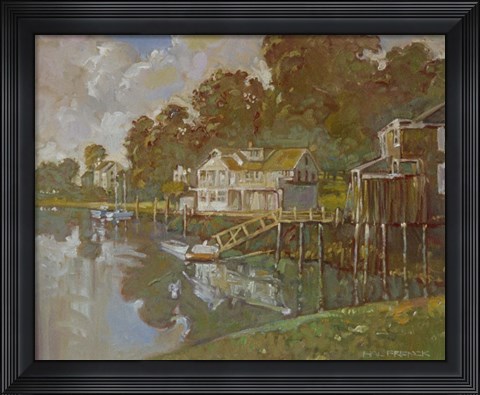 Framed South Port Harbor Print