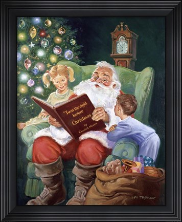 Framed Twas The Night Before Christmas Print