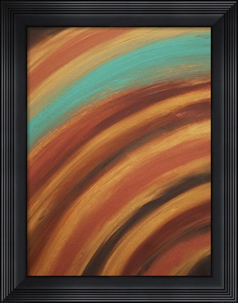 Framed Turquoise Horizon Print