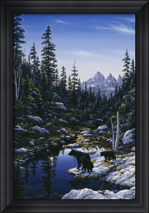 Framed Bear Family Print