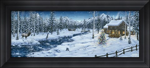 Framed Mountain Holiday Print