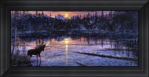 Framed Moose Lake Print
