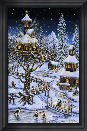 Framed Woodland Holiday Print