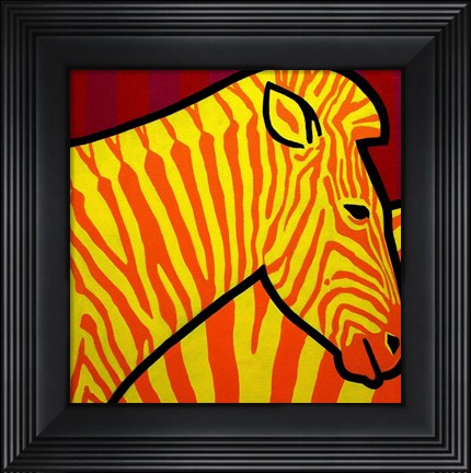 Framed Cadmium Zebra 1 Print