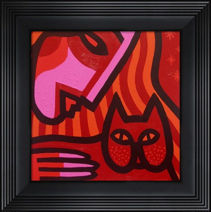 Framed Cat Woman Print