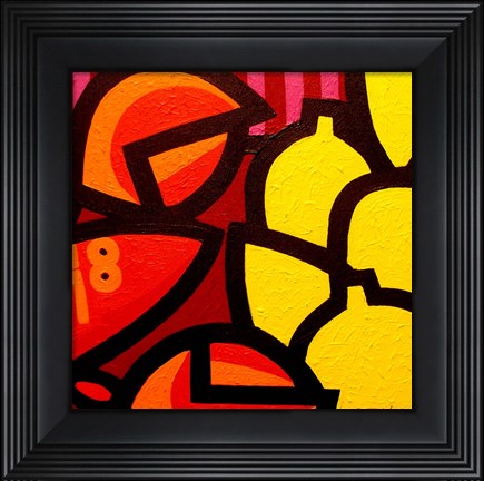 Framed Lobster And 5 Lemons Print
