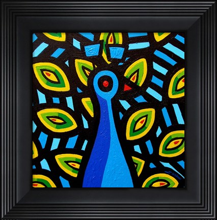 Framed Peacock 1 Print