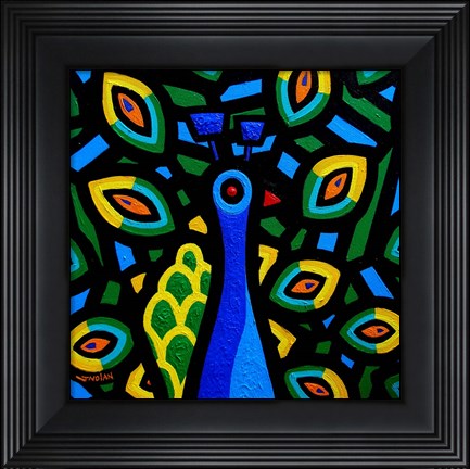 Framed Peacock 2 Print