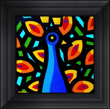 Framed Peacock 3 Print