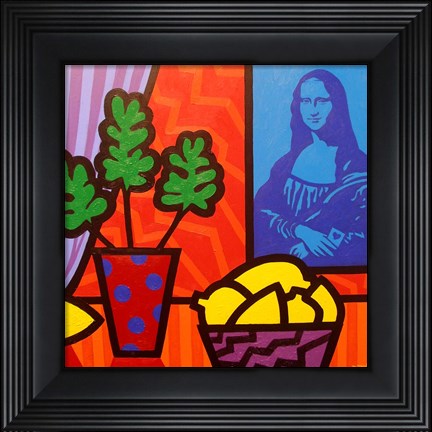 Framed Still Life With Matisse and Mona Lisa Print
