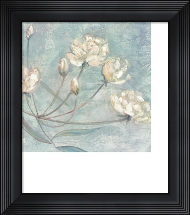 Framed Blossoms In Blue I Print