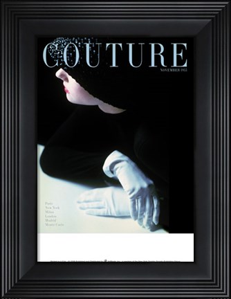 Framed Couture November 1955 Print