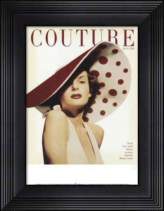 Framed Couture July 1950 Print