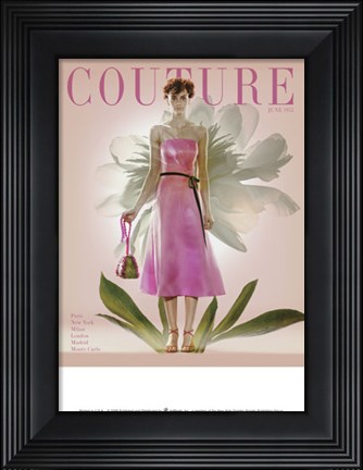 Framed Couture June 1955 Print