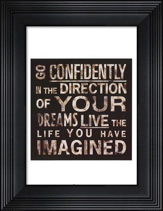 Framed Transit Go Confidently Print