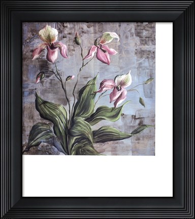 Framed Orchid Study In Pink Print