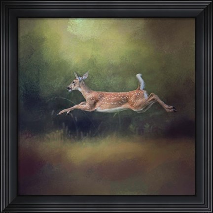 Framed I Can Fly White Tailed Fawn Print