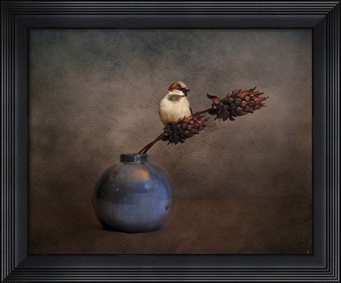 Framed Little Sparrow Friend Print