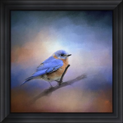 Framed Happiest Blue Print