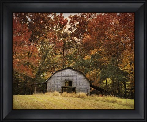Framed Autumn Barn Print