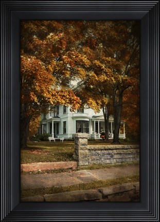 Framed Diamond In Autumn Print