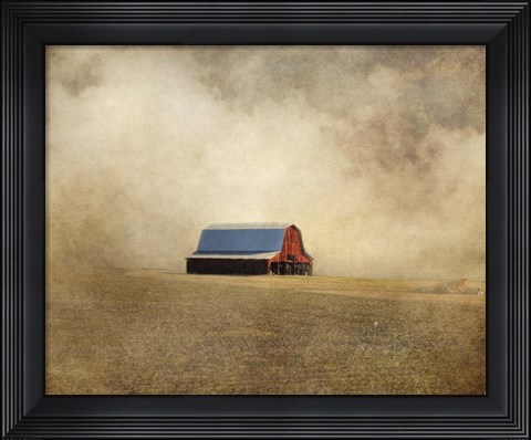 Framed Red Barn In Missouri Print