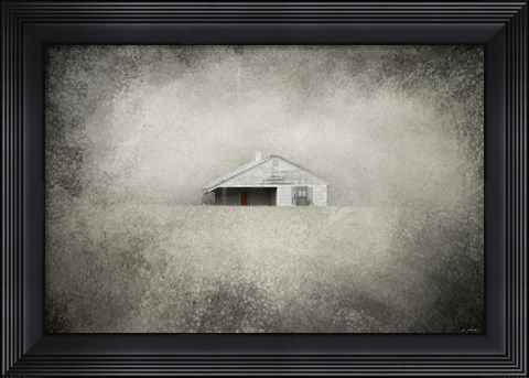 Framed Red Door Farmhouse Print