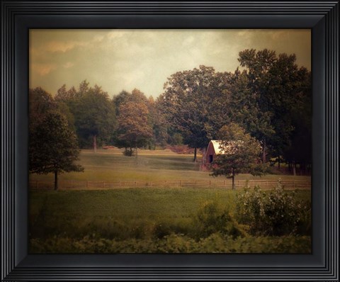 Framed Red Roadside Barn Print