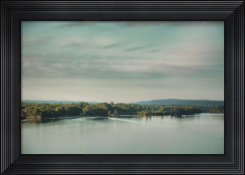Framed Sunrise On The River Print