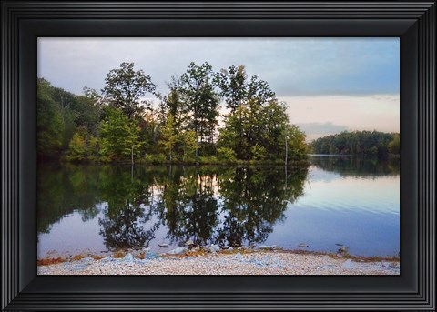 Framed Sunset At Lake Graham 1 Print