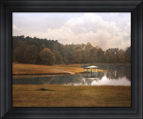 Framed Water Gazebo Print