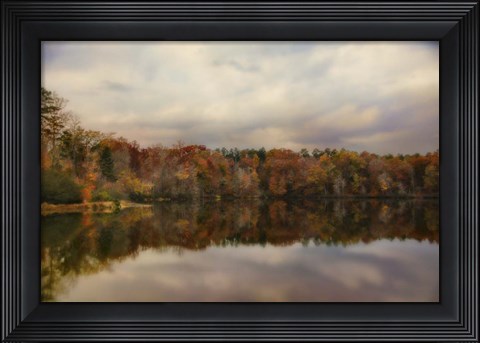 Framed Autumn At Lake LaJoie 1 Print