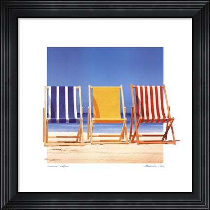 Framed Summer Stripes Print