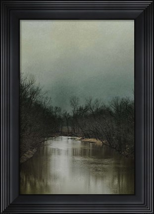 Framed Cold Day At The River Print