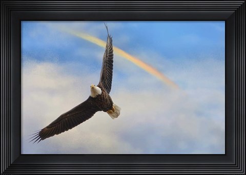 Framed When My Wings Touch The Rainbow Print