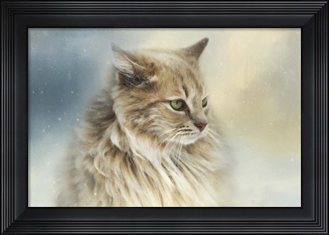 Framed Watching Snow Fall Print
