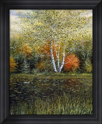 Framed Reflections of Autumn Print