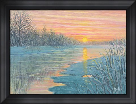 Framed Winter Sunset Print
