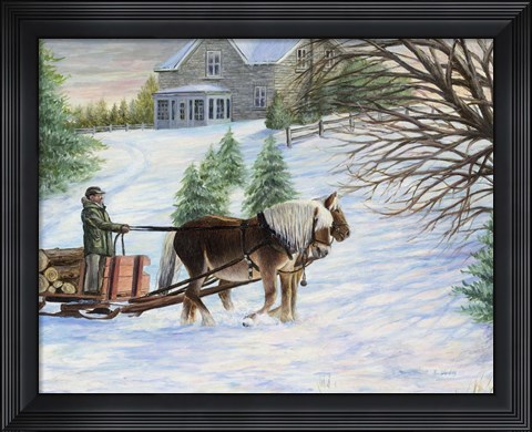 Framed At Home on the Farm Print